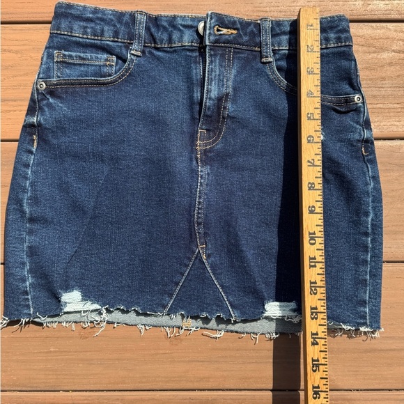 Dresses & Skirts - Skirt 
Dark Blue Denim Mini Skirt